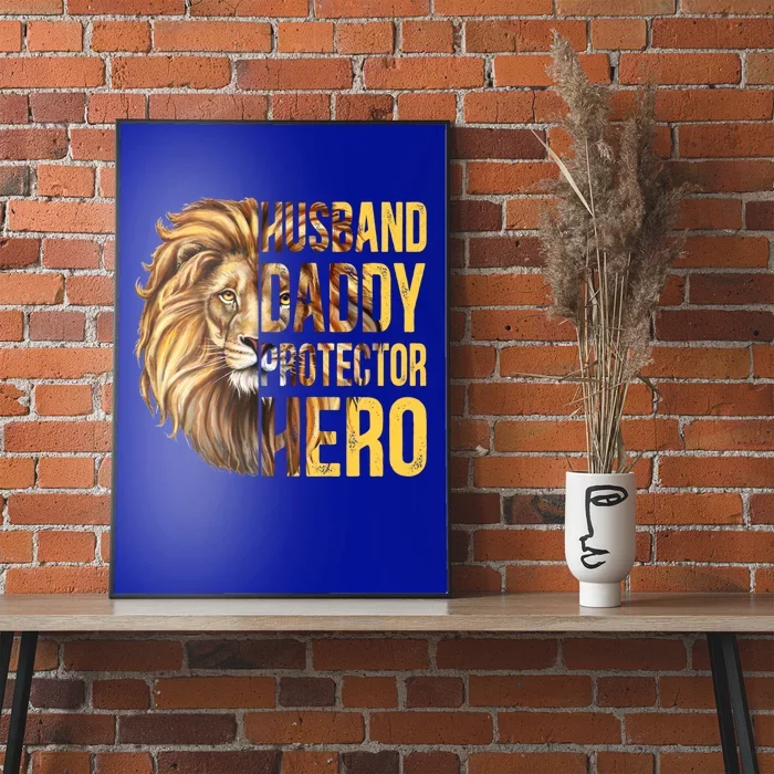 Husband Daddy Protector Hero Funny Husband Funny Gift From Wife Great Gift Poster