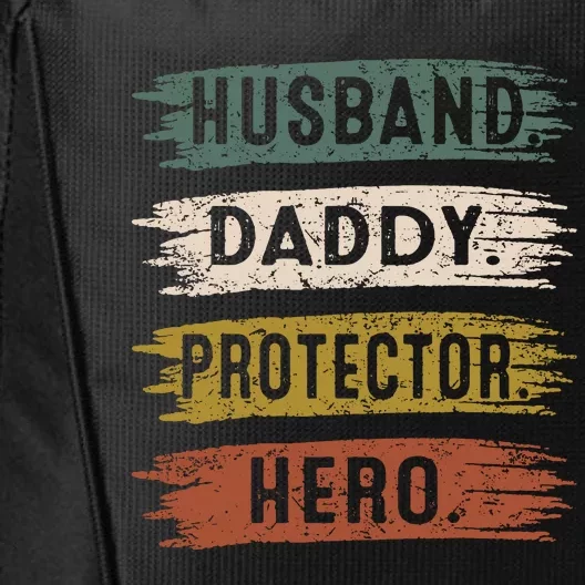 Husband Daddy Protector Hero, Father's Day City Backpack