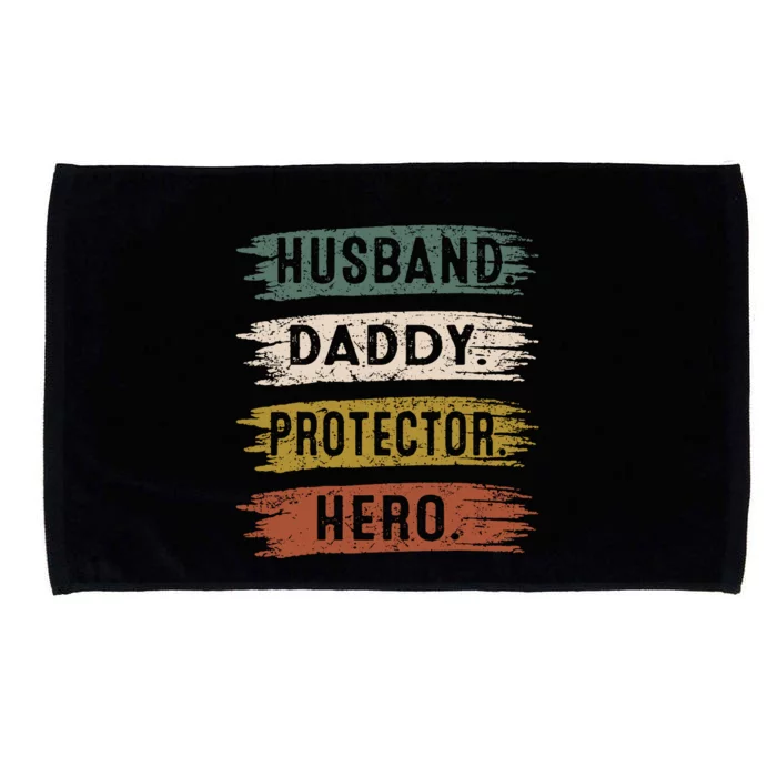 Husband Daddy Protector Hero, Father's Day Microfiber Hand Towel