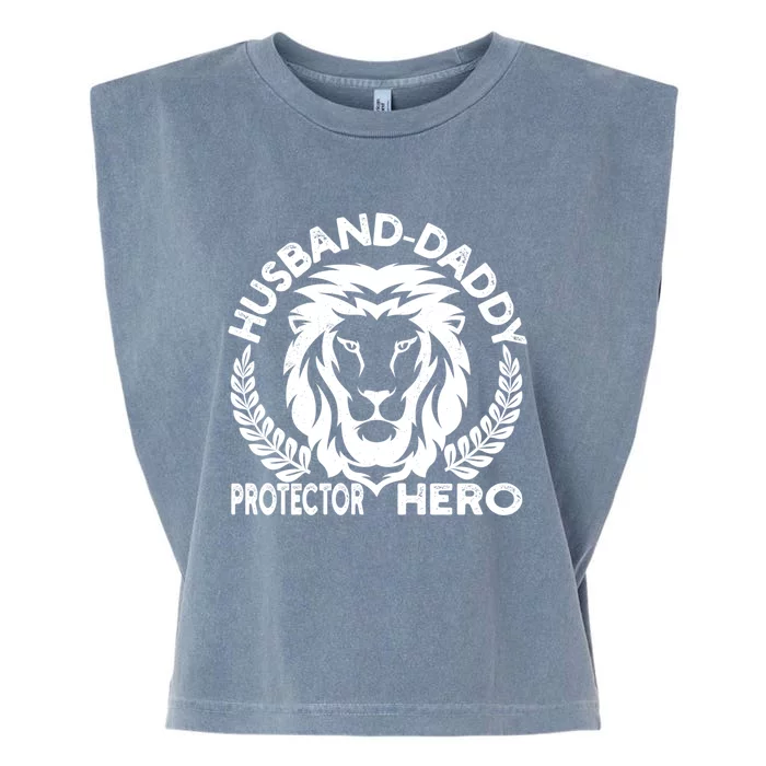 Husband Daddy Protector Hero Lion Cool Gift Garment-Dyed Women's Muscle Tee