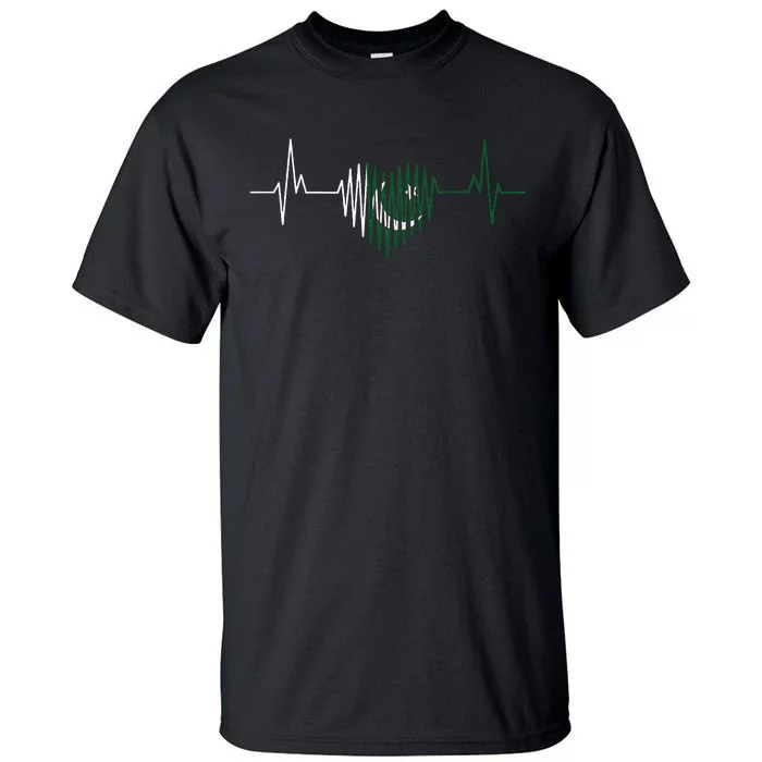 Heartbeat Design Pakistani Flag Pakistan Tall T-Shirt