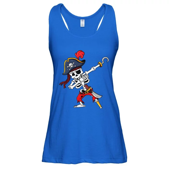 Halloween Dabbing Pirate Skeleton Funny Dab Ladies Essential Flowy Tank