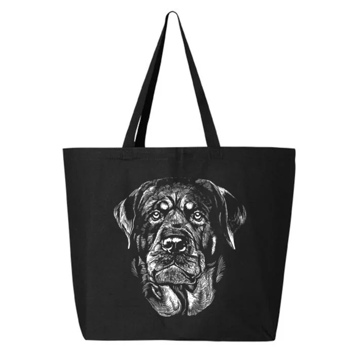 Hand Drawn Rottweiler Dog 25L Jumbo Tote