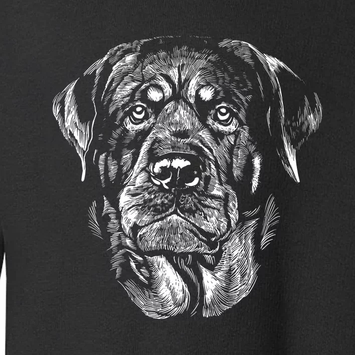 Hand Drawn Rottweiler Dog Toddler Sweatshirt