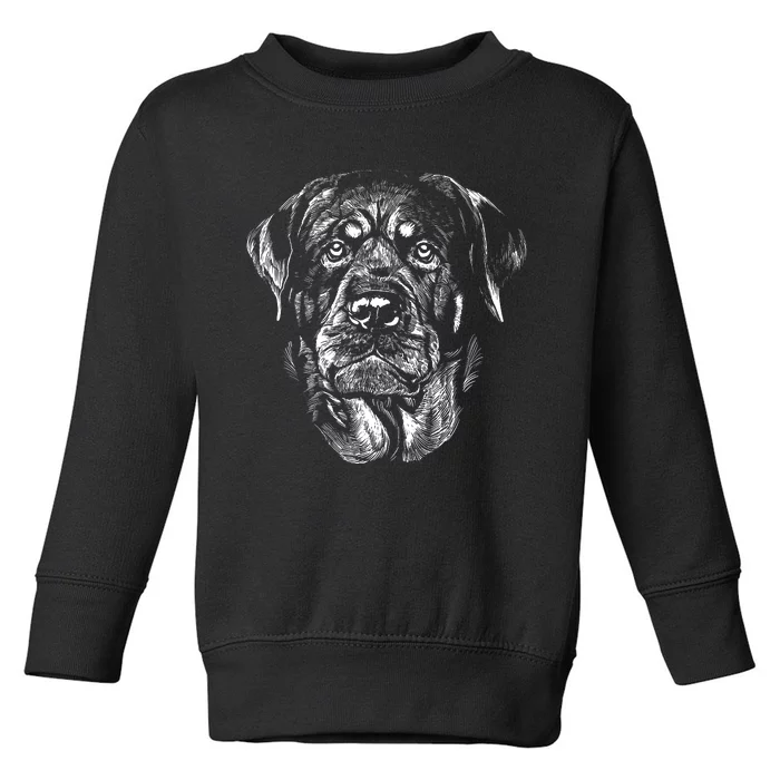 Hand Drawn Rottweiler Dog Toddler Sweatshirt