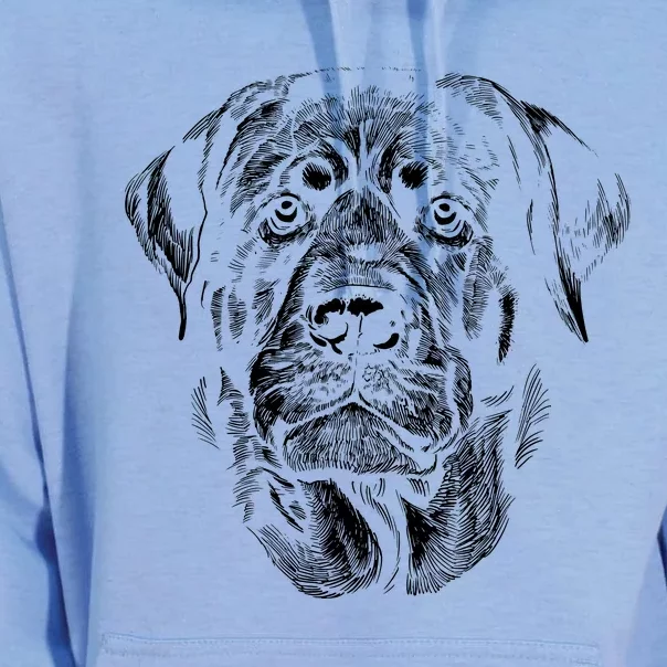 Hand Drawn Rottweiler Dog Unisex Surf Hoodie