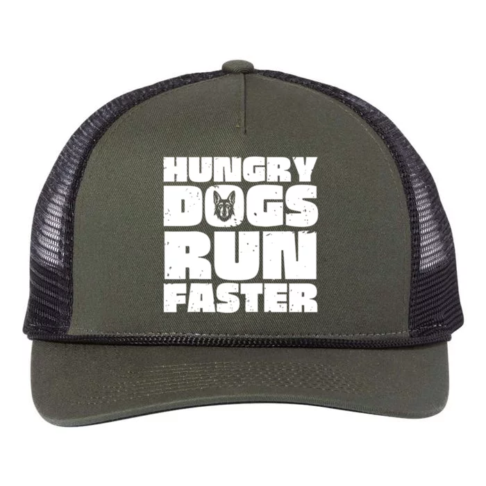 Hungry Dogs Run Faster Retro Rope Trucker Hat Cap