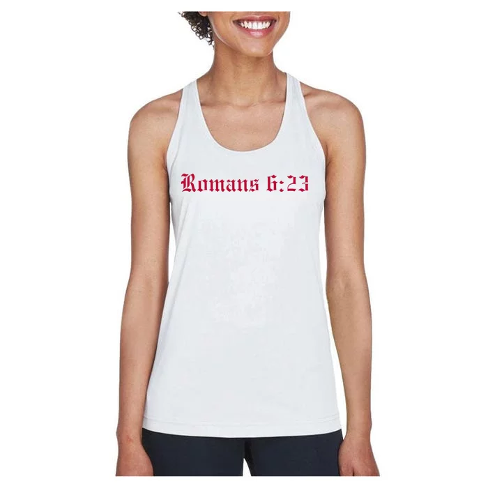 Houston Dietrich Romans 6 23 Wages Of Sin Women's Racerback Tank