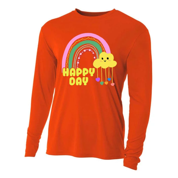 Happy Day Retro 80s Sunshine Cooling Performance Long Sleeve Crew