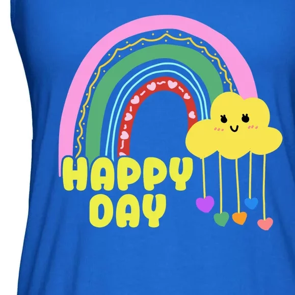 Happy Day Retro 80s Sunshine Ladies Essential Flowy Tank