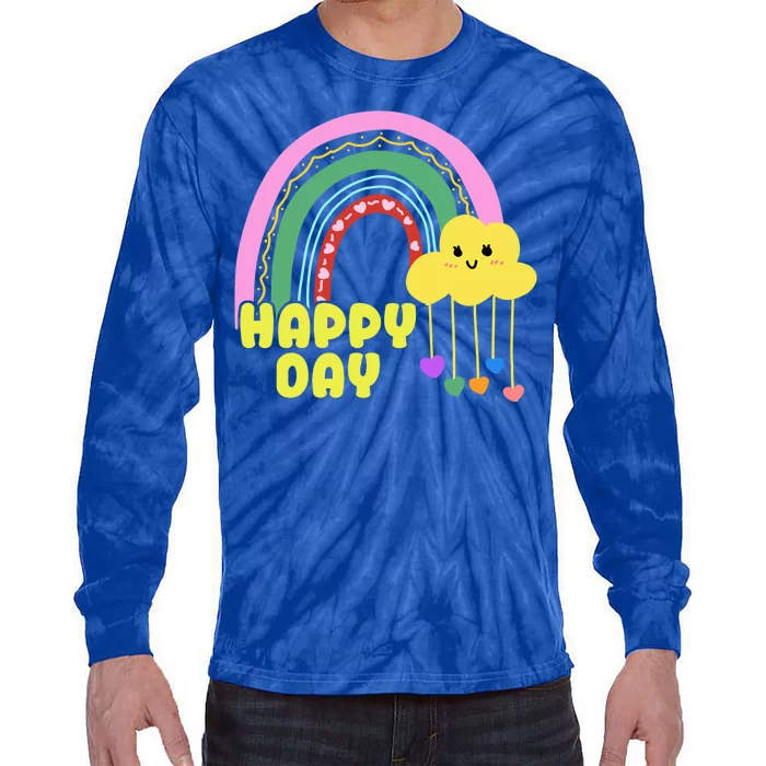 Happy Day Retro 80s Sunshine Tie-Dye Long Sleeve Shirt