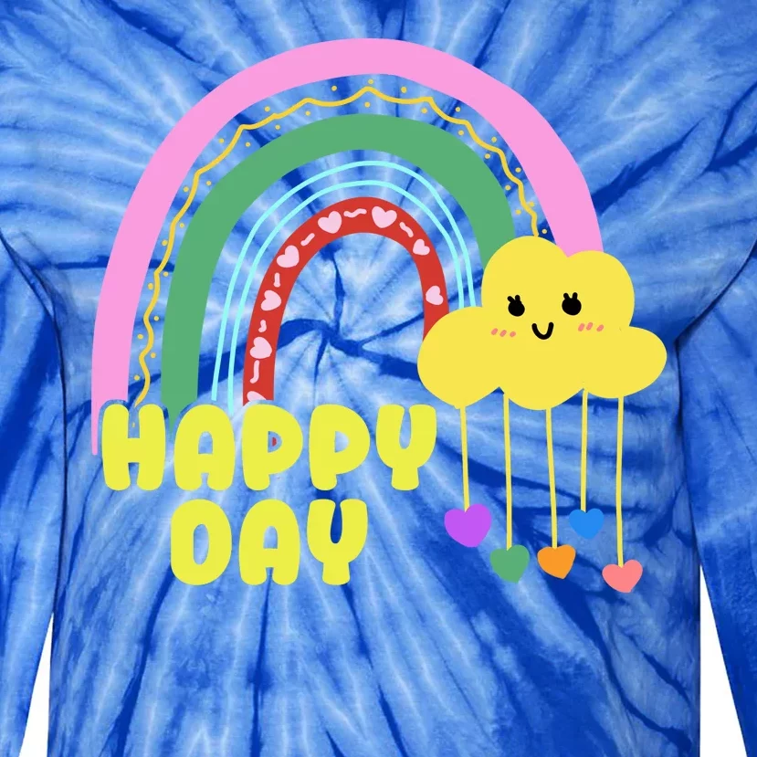 Happy Day Retro 80s Sunshine Tie-Dye Long Sleeve Shirt