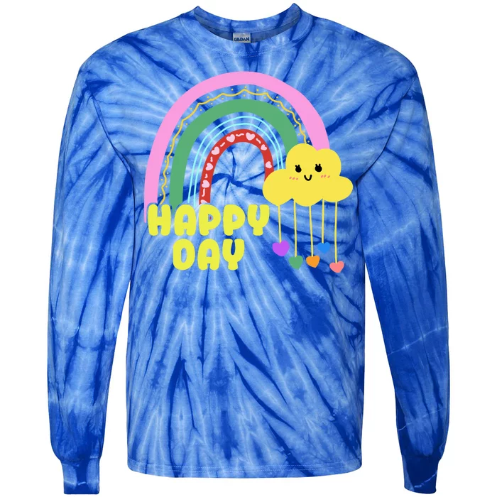 Happy Day Retro 80s Sunshine Tie-Dye Long Sleeve Shirt