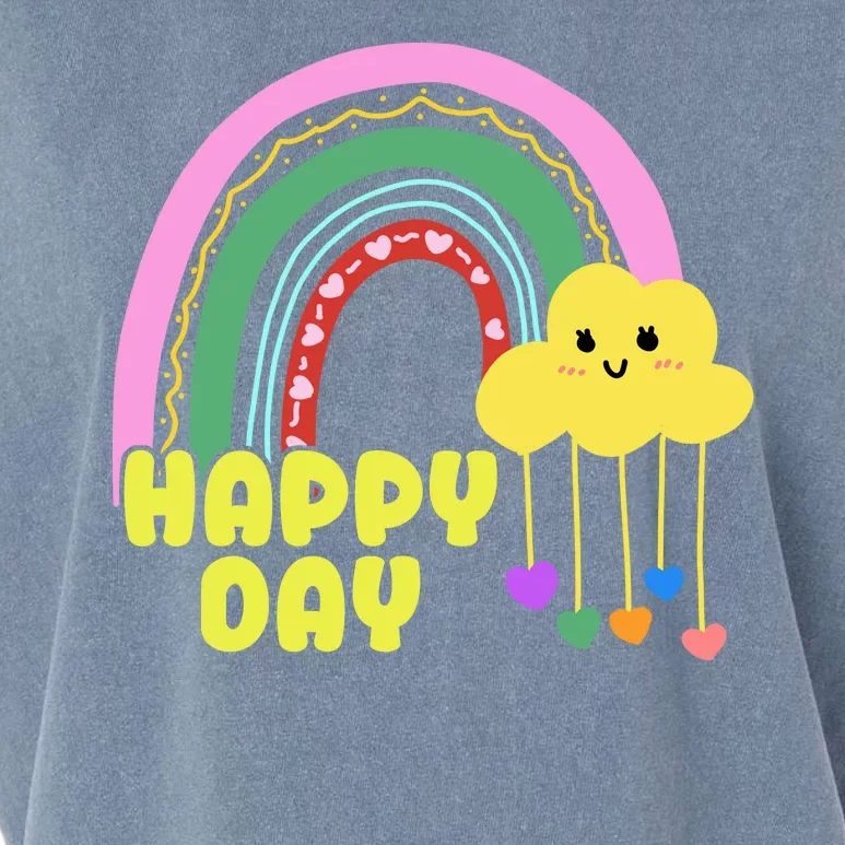 Happy Day Retro 80s Sunshine Garment-Dyed Women's Muscle Tee