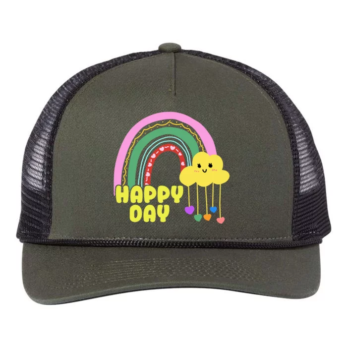 Happy Day Retro 80s Sunshine Retro Rope Trucker Hat Cap