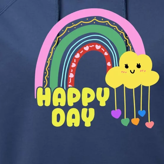 Happy Day Retro 80s Sunshine Performance Fleece Hoodie