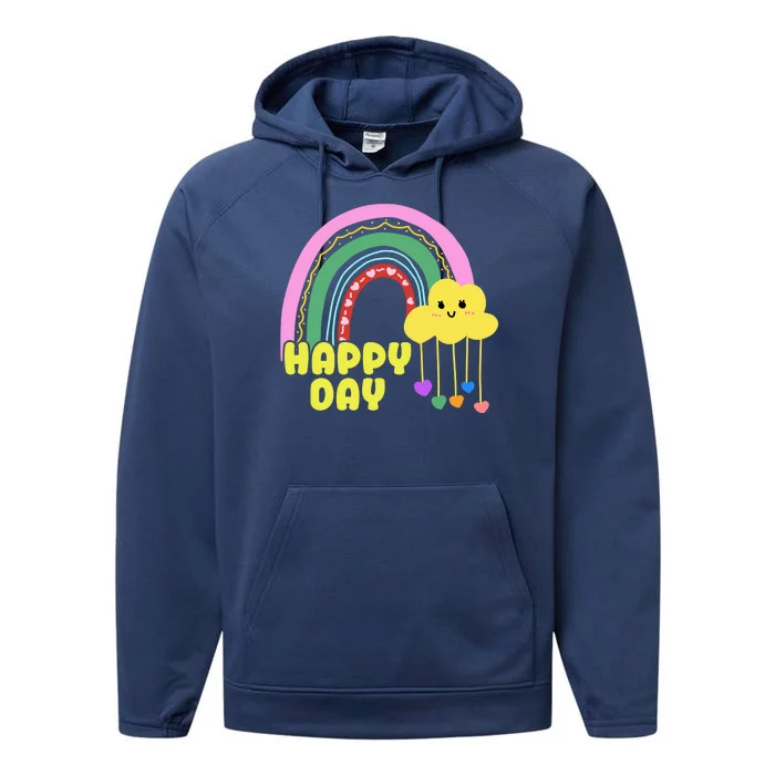 Happy Day Retro 80s Sunshine Performance Fleece Hoodie