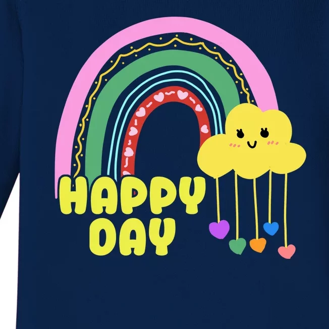 Happy Day Retro 80s Sunshine Baby Long Sleeve Bodysuit