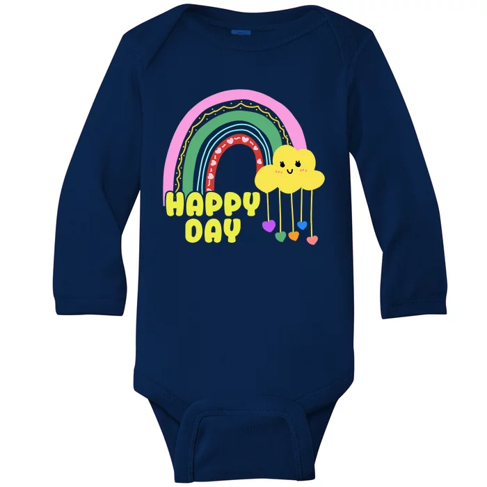 Happy Day Retro 80s Sunshine Baby Long Sleeve Bodysuit