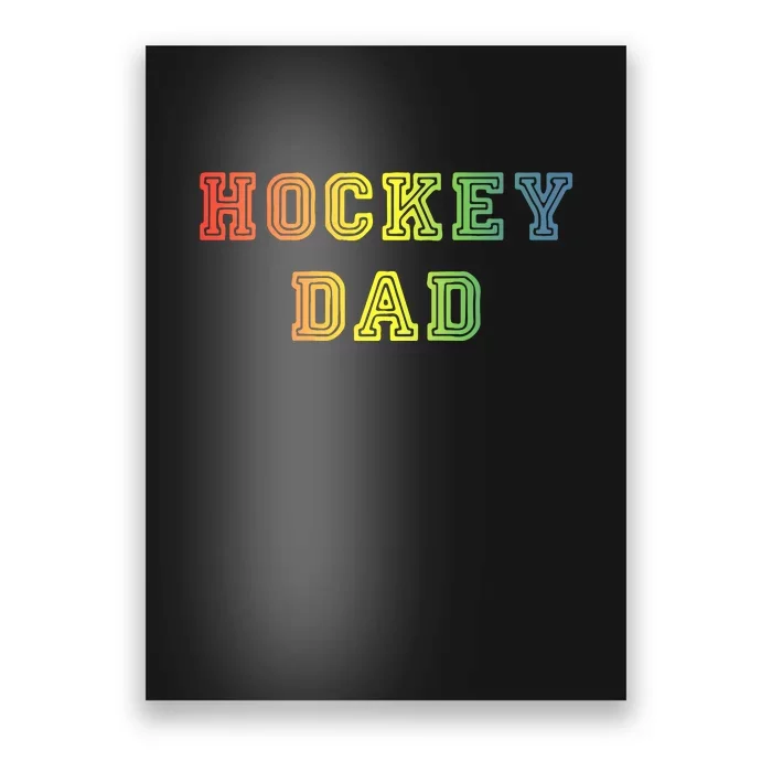 Hockey Dad Rainbow Father's Day Gift Poster