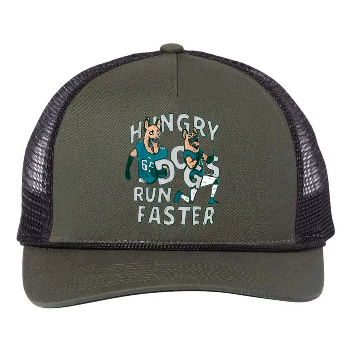 Hungry Dogs Run Faster Retro Rope Trucker Hat Cap