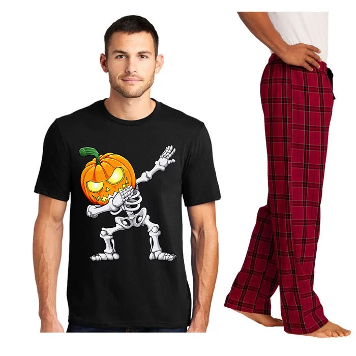 Halloween Dabbing Skeleton Scary Pumpkin Jack O Lantern Pajama Set