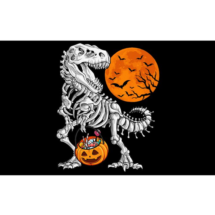 Halloween Dinosaur Skeleton T Rex Scary Pumpkin Moon Bumper Sticker