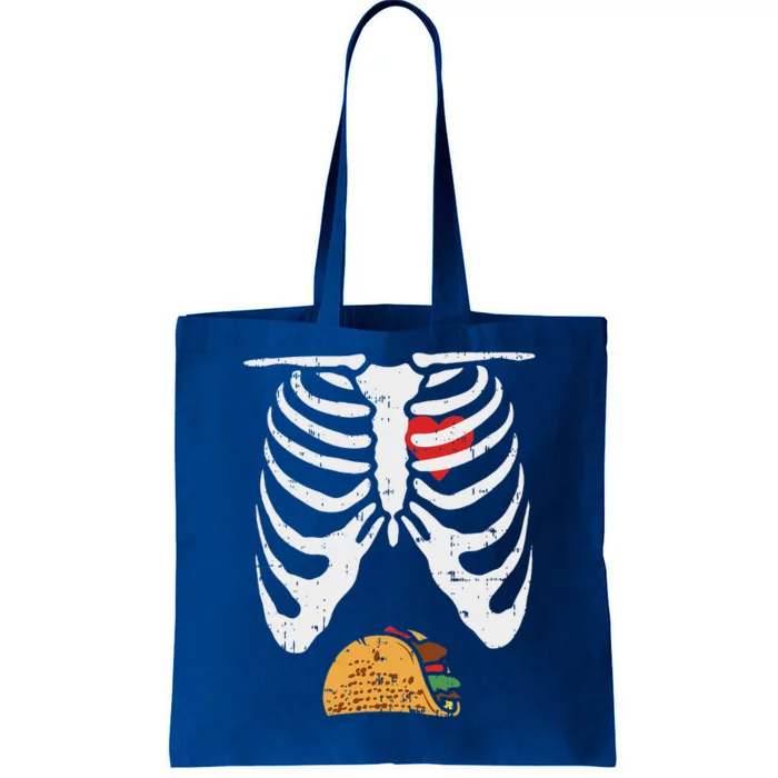 Halloween Dad Skeleton Taco Belly Funny Pregnancy Couple Tote Bag