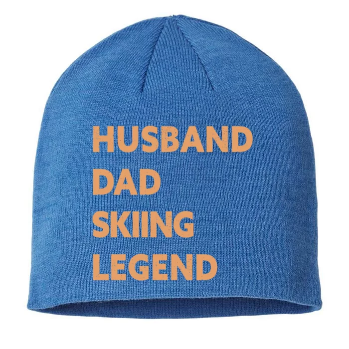 Husband Dad Skiing Legend Funny Skier Gift 8 1/2in Sustainable Knit Beanie