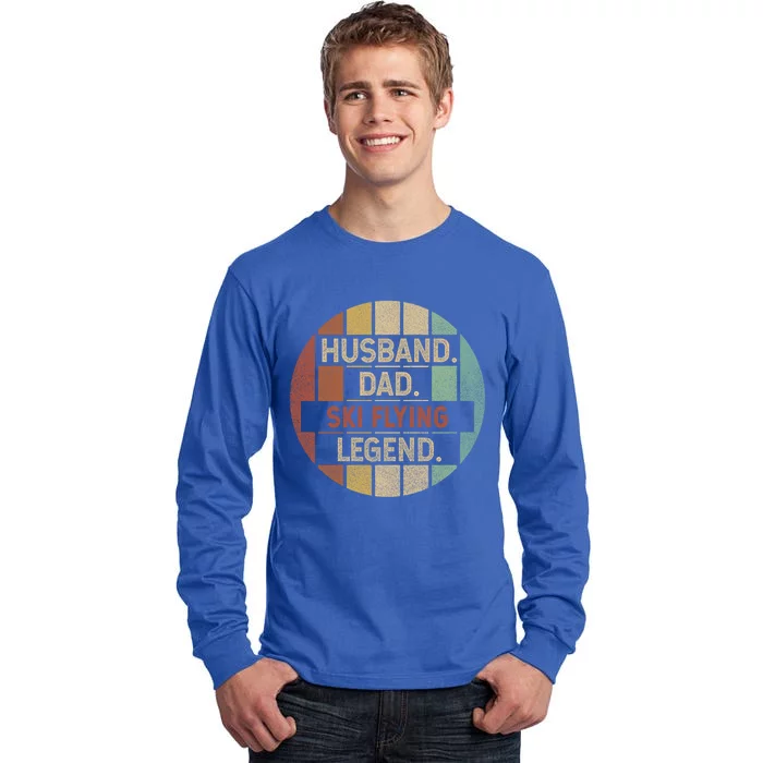 Husband Dad Ski Flying Legend Vintage Funny Gift Tall Long Sleeve T-Shirt