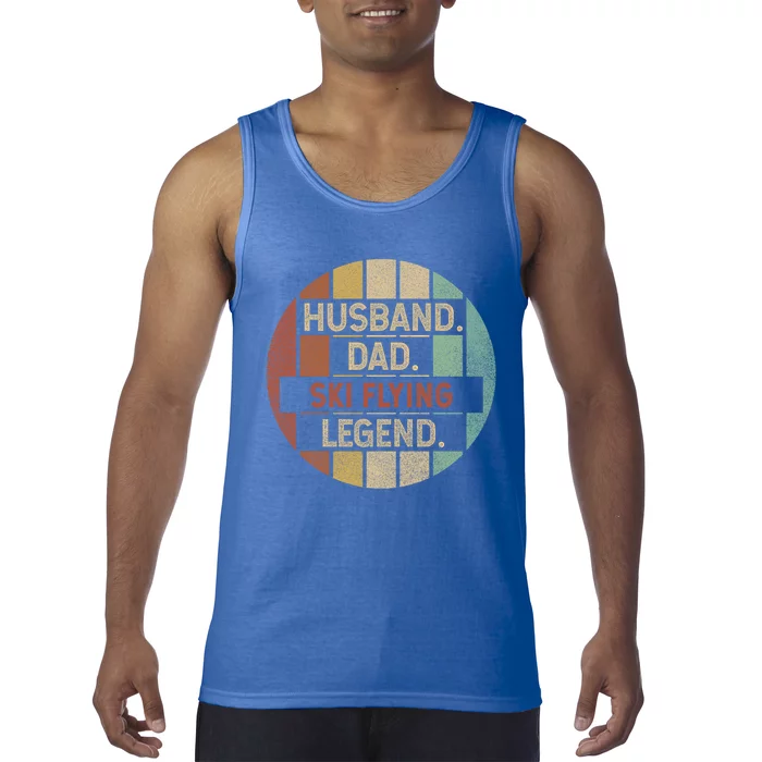 Husband Dad Ski Flying Legend Vintage Funny Gift Tank Top