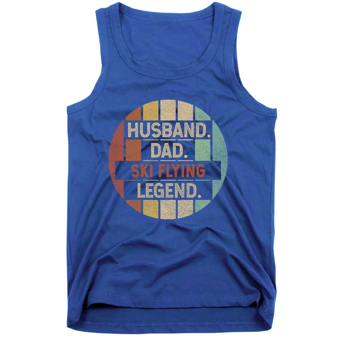 Husband Dad Ski Flying Legend Vintage Funny Gift Tank Top