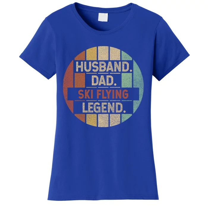 Husband Dad Ski Flying Legend Vintage Funny Gift Women's T-Shirt