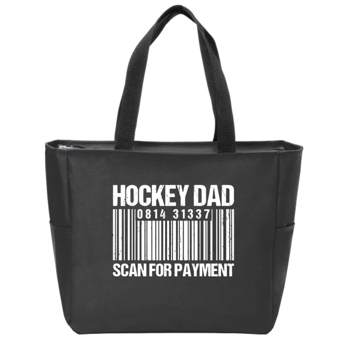 Hockey Dad Scan For Payment Barcode Hockey Dad Zip Tote Bag