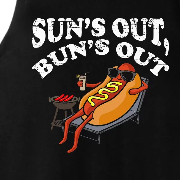 Hot Dog Sun´S Out Bun´S Out Bbq Ladies Tri-Blend Wicking Tank