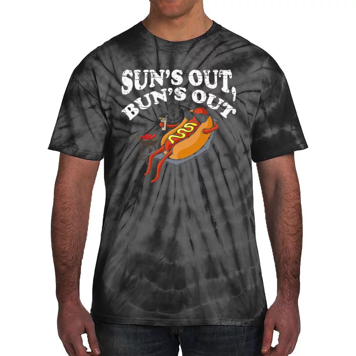 Hot Dog Sun´S Out Bun´S Out Bbq Tie-Dye T-Shirt