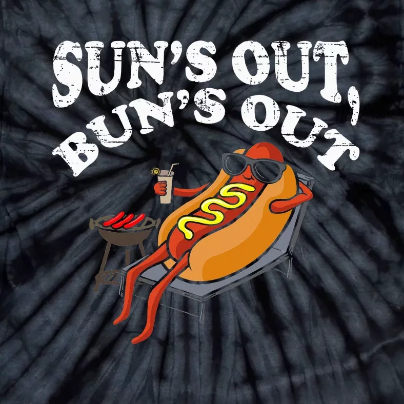 Hot Dog Sun´S Out Bun´S Out Bbq Tie-Dye T-Shirt