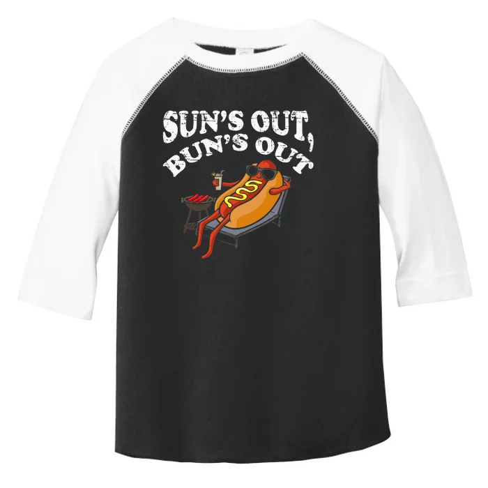 Hot Dog Sun´S Out Bun´S Out Bbq Toddler Fine Jersey T-Shirt