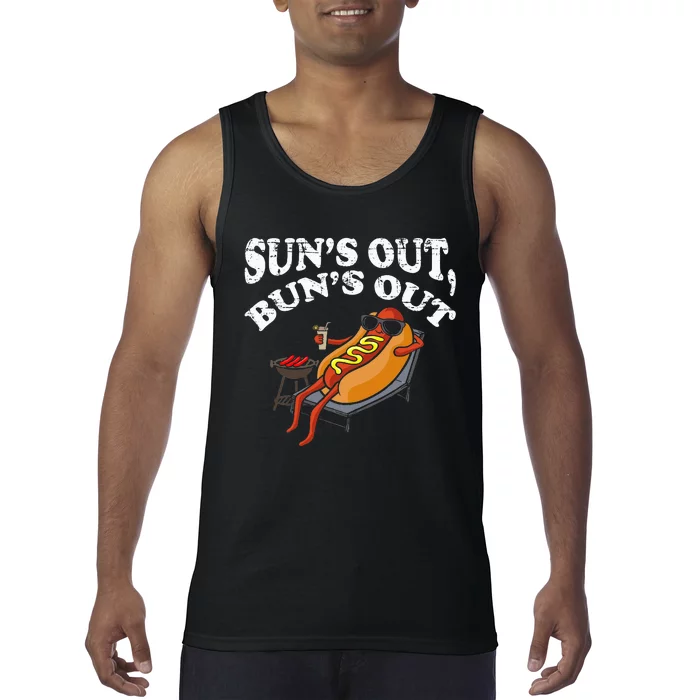 Hot Dog Sun´S Out Bun´S Out Bbq Tank Top