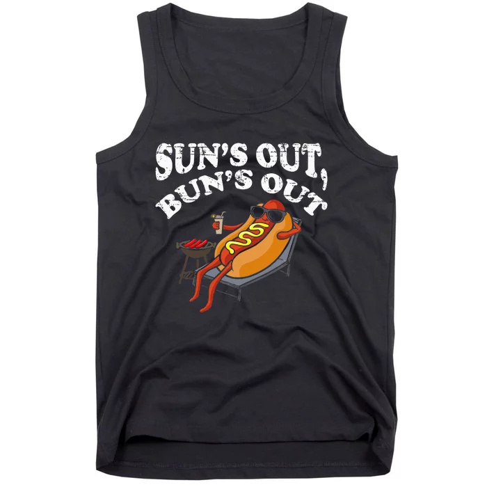 Hot Dog Sun´S Out Bun´S Out Bbq Tank Top