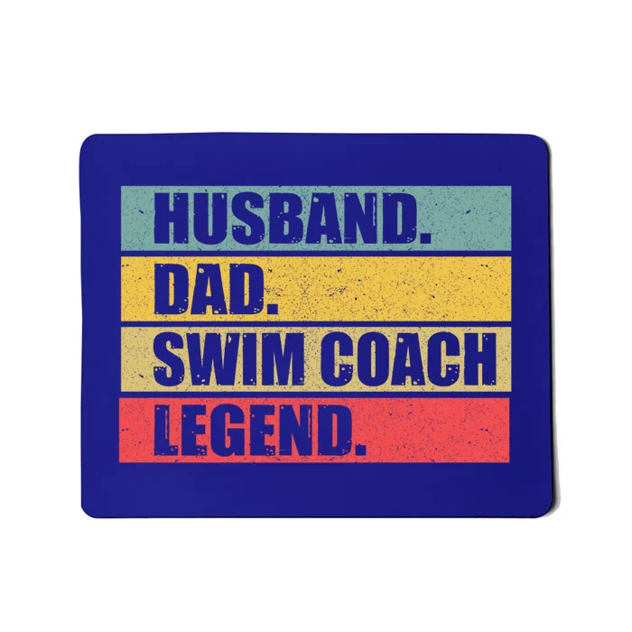 Husband Dad Swim Coach Quote Swimming Vintage Fathers Day Gift Mousepad