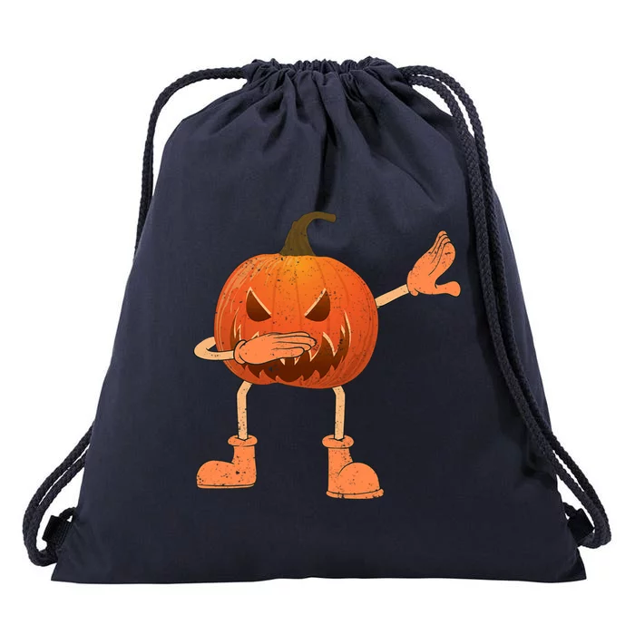 Halloween Dabbing Scary Pumpkin Jack O Lantern Dab Dance Gift Drawstring Bag