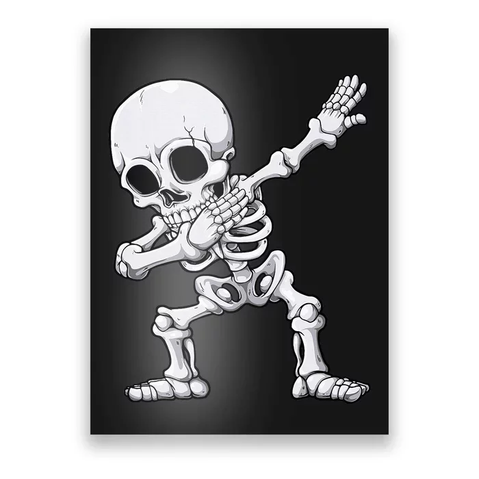 Halloween Dabbing Skeleton Skull Rib Cage Dab Dance Poster