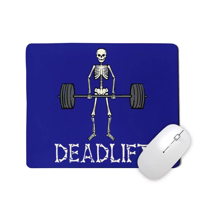 Halloween Deadlift Skeleton Gym Workout Costume Women Mousepad