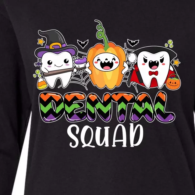 Halloween Dental Squad Trick Or Teeth Cute Ghost Halloween Cool Gift Womens Cotton Relaxed Long Sleeve T-Shirt