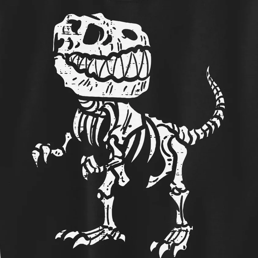 Halloween Dino Skeleton Trex Kids Sweatshirt