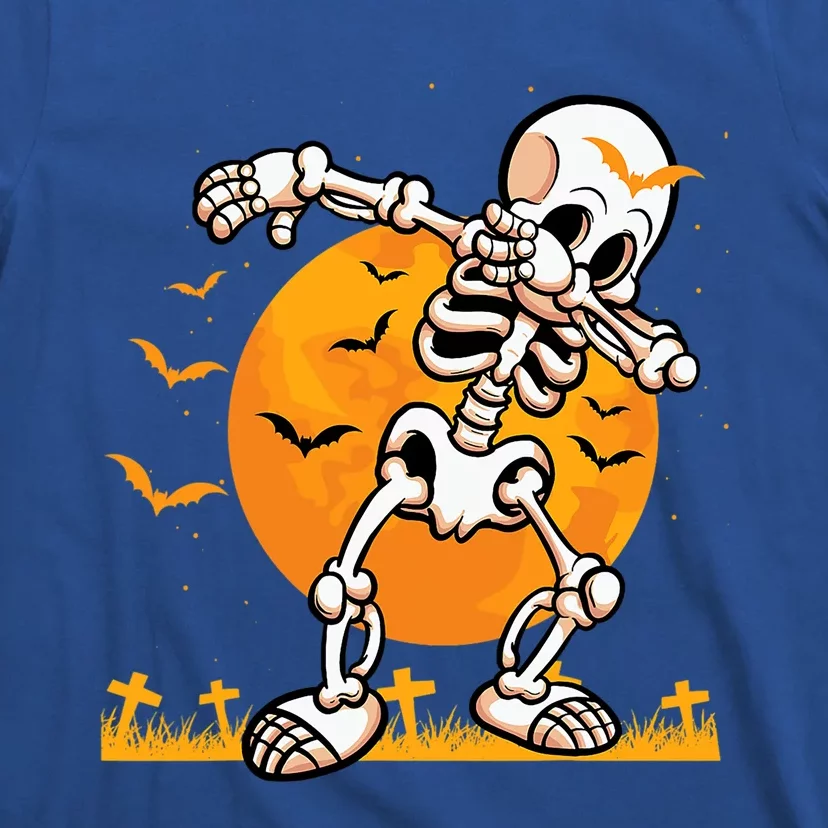 Halloween Dabbing Skeleton Costume Dab Bats Great Gift T-Shirt