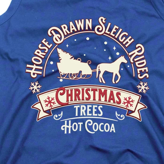 Horse Drawn Sleigh Ride Christmas Sleigh Ride Tree Farm Gift Tank Top