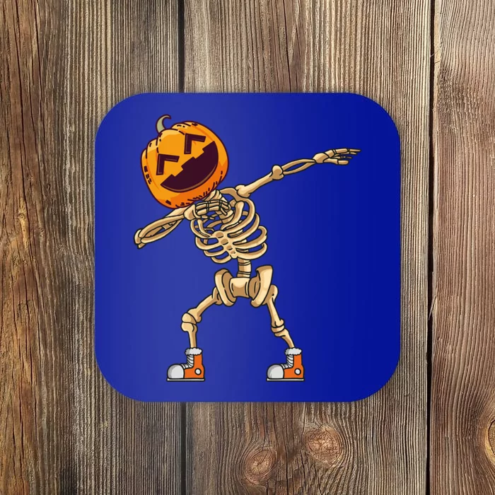 Halloween Dabbing Skeleton Pumpkin Head Dance Dab Gift Coaster