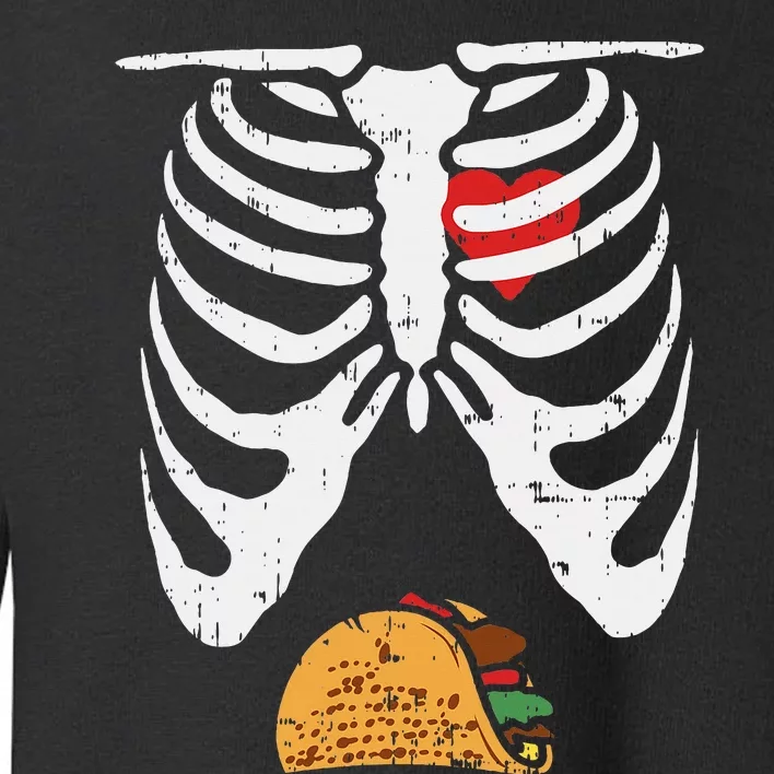 Halloween Dad Skeleton Taco Belly Toddler Sweatshirt